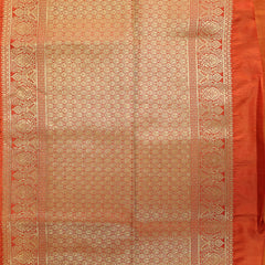 Gajji Silk Saree - Orange