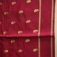 Gajji Silk Saree - Dark Red