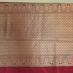 Gajji Silk Saree - Dark Red