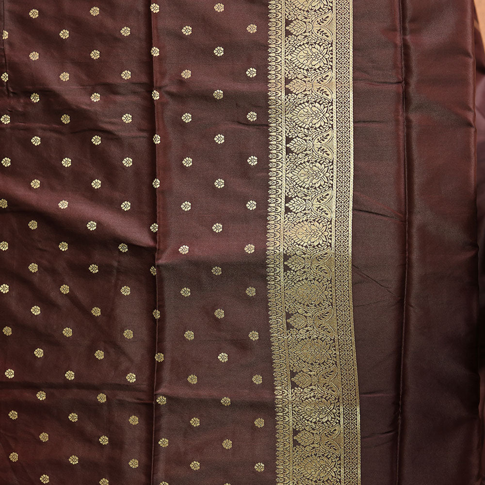 Gajji Silk Saree - Brown