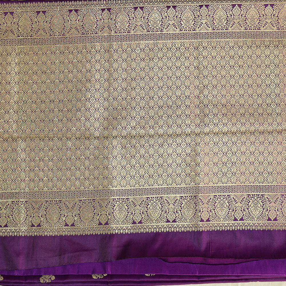Gajji Silk Saree - Purple