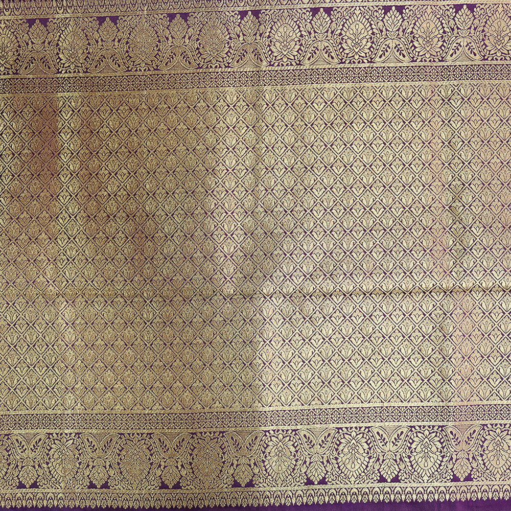 Gajji Silk Saree - Purple