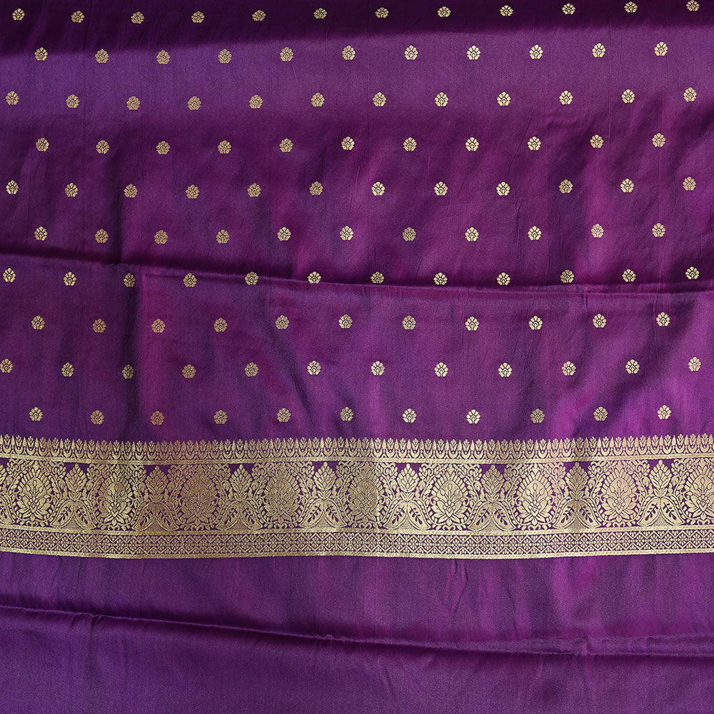 Gajji Silk Saree - Purple