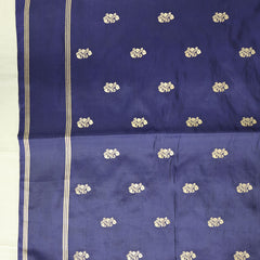 Gajji Silk Saree - Navy Blue