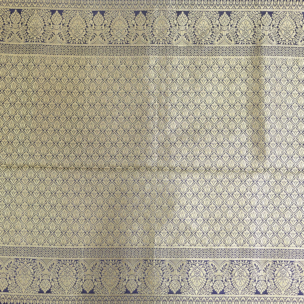 Gajji Silk Saree - Navy Blue