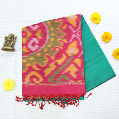 Multicolor Ikkat Silk Saree