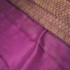Purple Kora Silk Saree