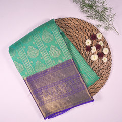 Mint Green Kora Silk Saree