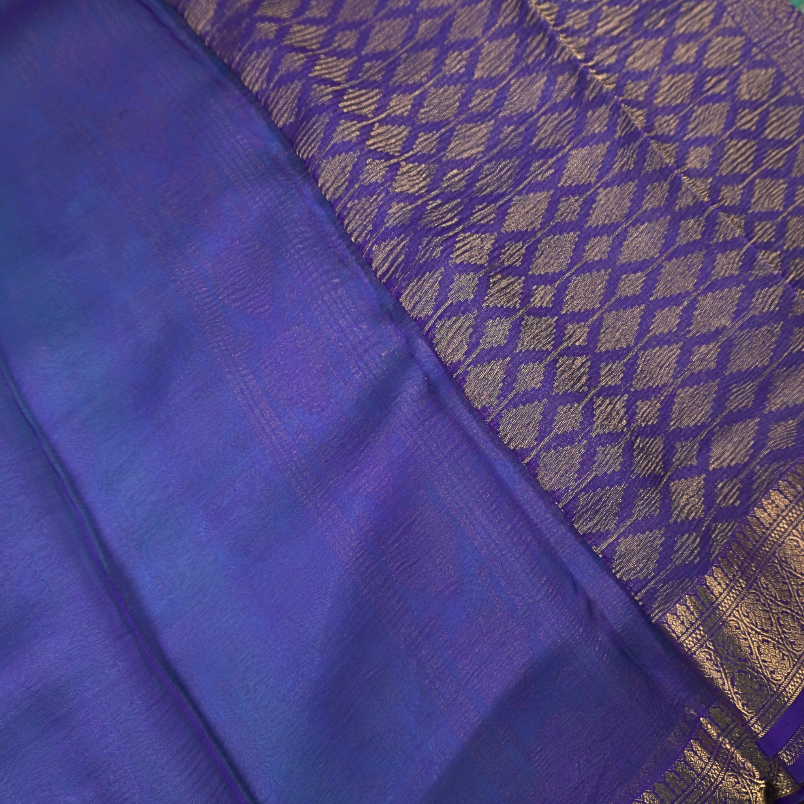 Mint Green Kora Silk Saree