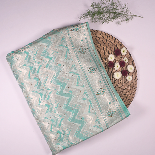 Sage Green Banarasi Silk Saree 1620