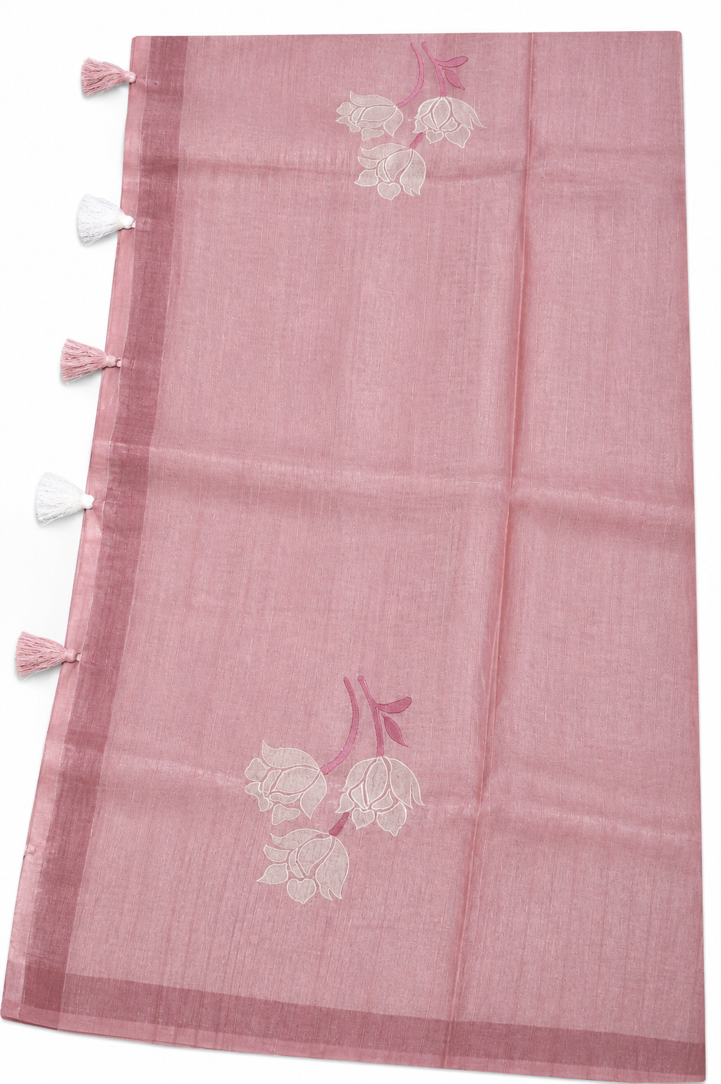 Semi Banaras Soft Dusty Pink