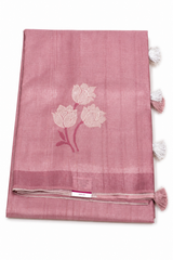 Semi Banaras Soft Dusty Pink