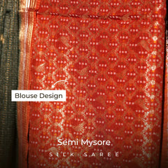 Deep Bottle Green Semi Mysore Silk Saree