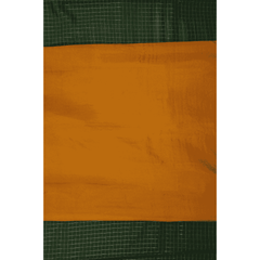 Green Checks with Yellow Border Semi Mysore Silk Saree