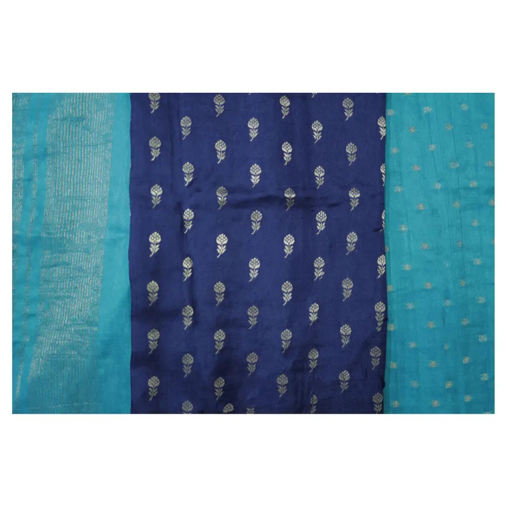 Blue Semi Mysore Silk Saree