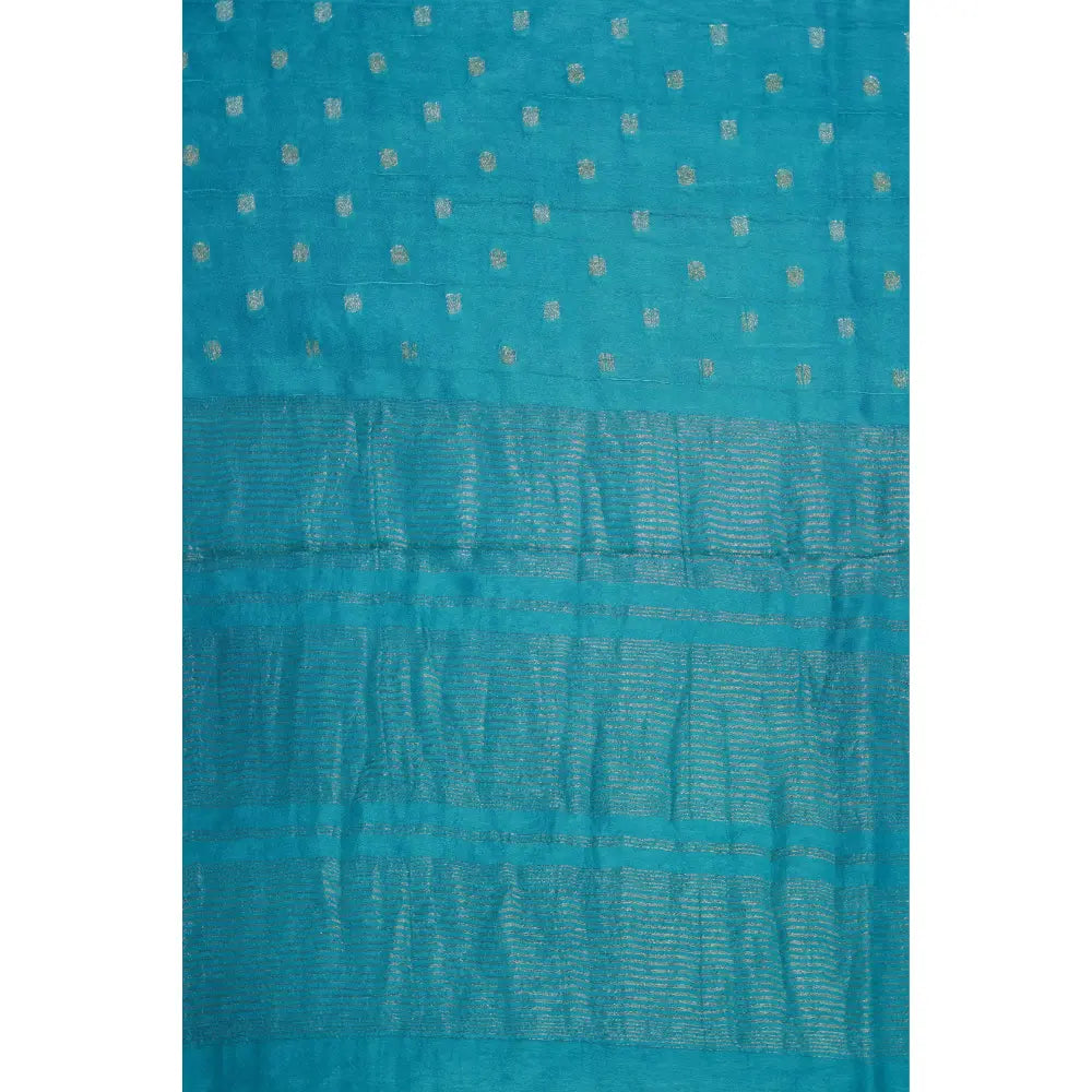 Blue Semi Mysore Silk Saree