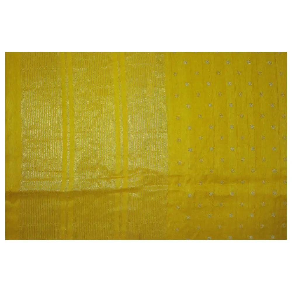Yellow Semi Mysore Silk Saree