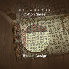 Maroon Kalamkari Cotton Saree